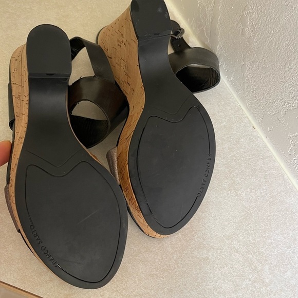 Franco Sarto‎ 2 Tone Wedged Heels 100% Leather Size:7.5 - Picture 4 of 8